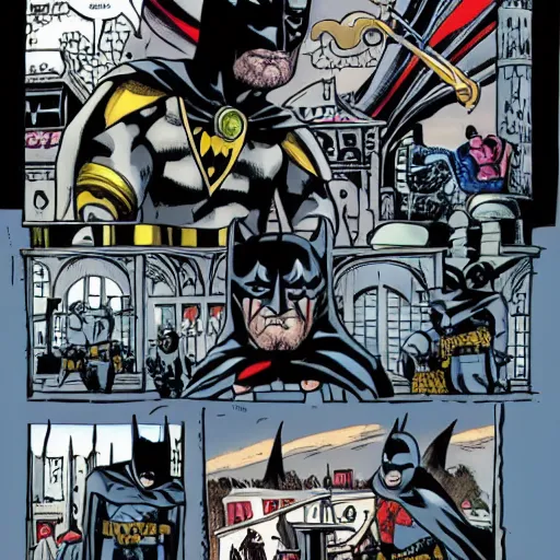 Image similar to medieval batman stopping crime