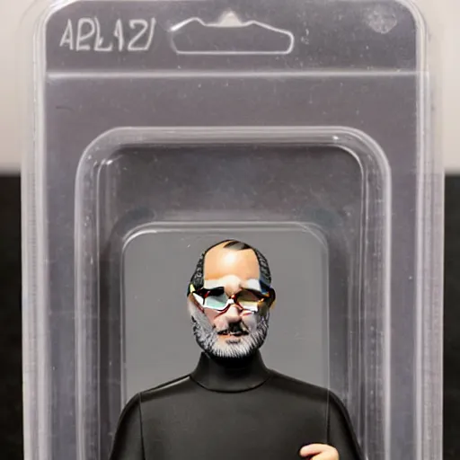 Image similar to steve jobs action figure in blister pack