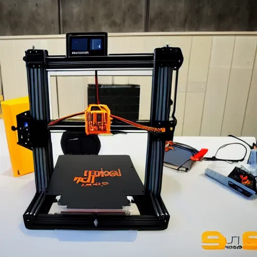 Image similar to josef prusa showing new prusa xxl 3 d printer high end photoshoot