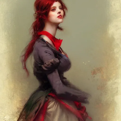 Image similar to Rien Poortvliet and Jean-Baptiste Monge and Solomon Joseph Solomon and Richard Schmid and Jeremy Lipking victorian genre painting portrait painting of a young beautiful woman marverl DC comic book character fantasy costume, red background