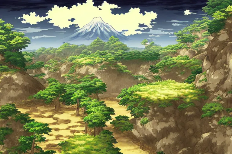 Image similar to mushoku tensei landscape art