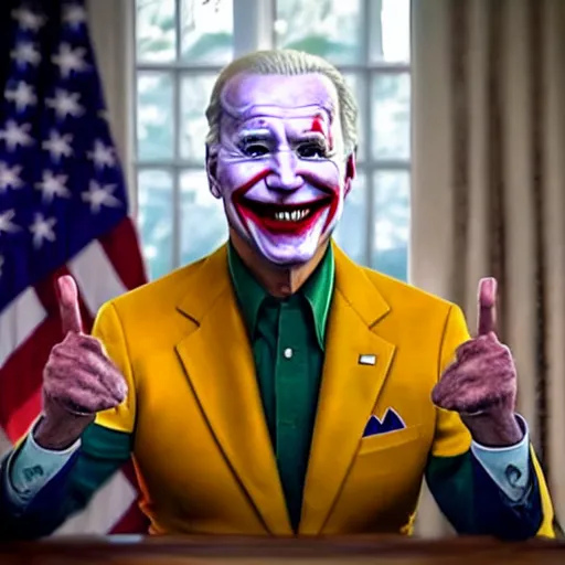 Image similar to joe biden as the joker