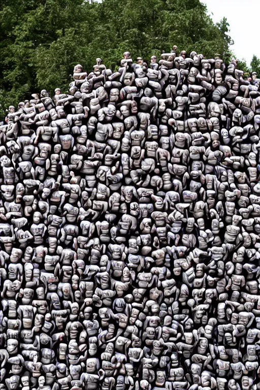 Image similar to car made of people