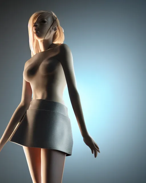 Prompt: an anthropromorphic rtx 1 0 8 0 graphics card wearing a miniskirt and high heels, photorealistic atmospheric sensual lighting