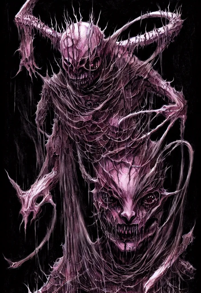 Image similar to a strange eerie magical scary creature in an eerie uncanny hell, transluscent neon, horror, concept art, detailed, award - winning, cinematic, by emil melmoth, by tsutomu nihei, by wayne barlowe,