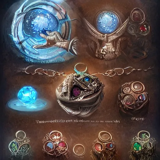 Image similar to The magical Ring of Three Wishes, d&d magical item, concept art, digital art, video game concept art