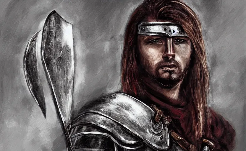 Image similar to warrior knight portrait