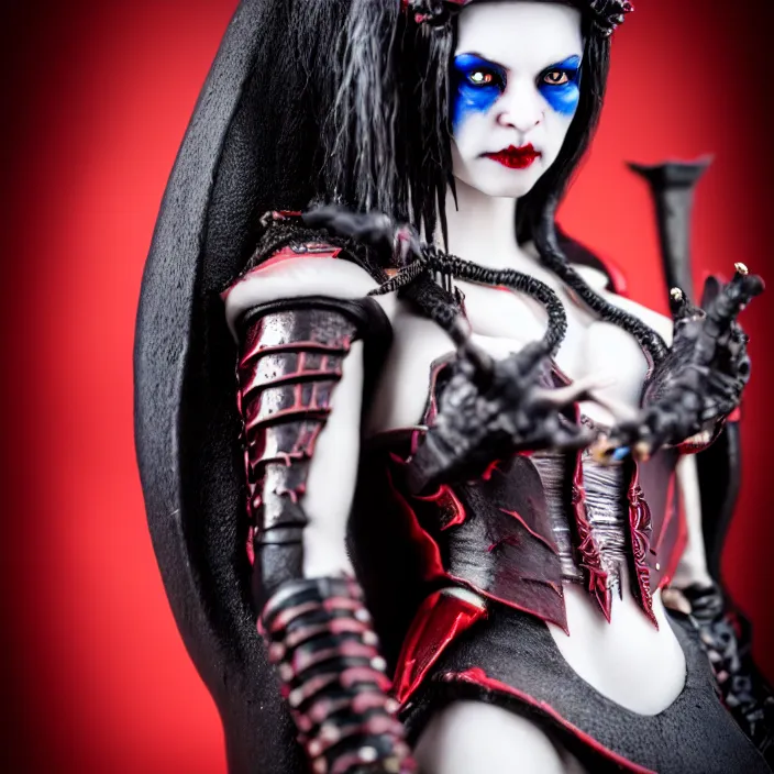 Image similar to photograph of a vampire queen warrior. extremely detailed. dslr. standard lens. 3 5 mm 8 k