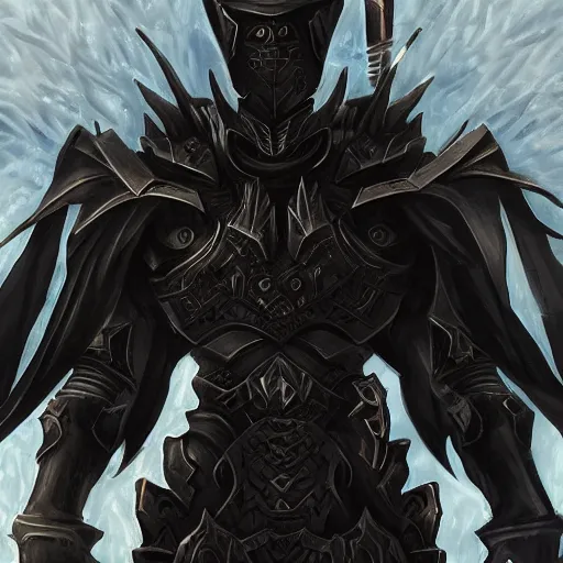 Image similar to closeup fantasy art of a void knight by kotaro chiba