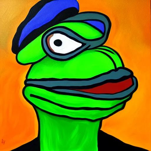 Image similar to pepe renesance painting