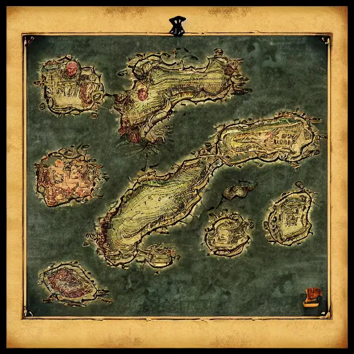 Prompt: scroll map, fantasy