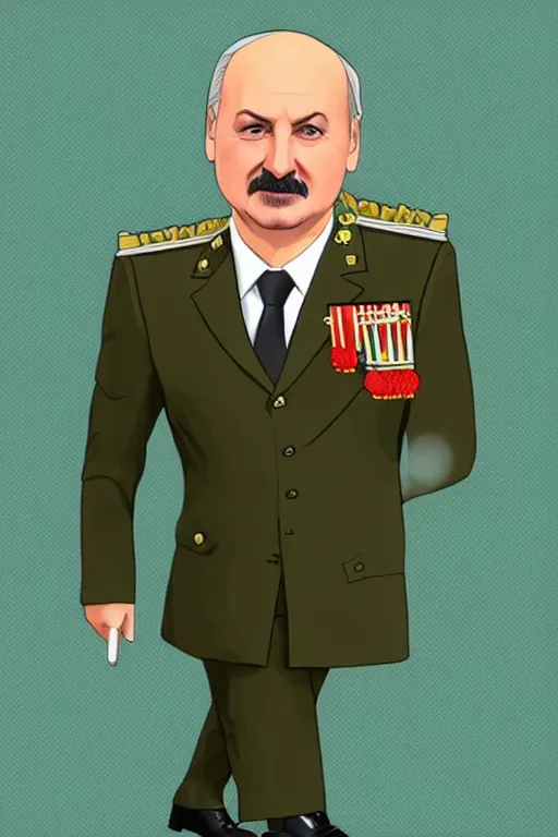 Prompt: alexander lukashenko in chibi style