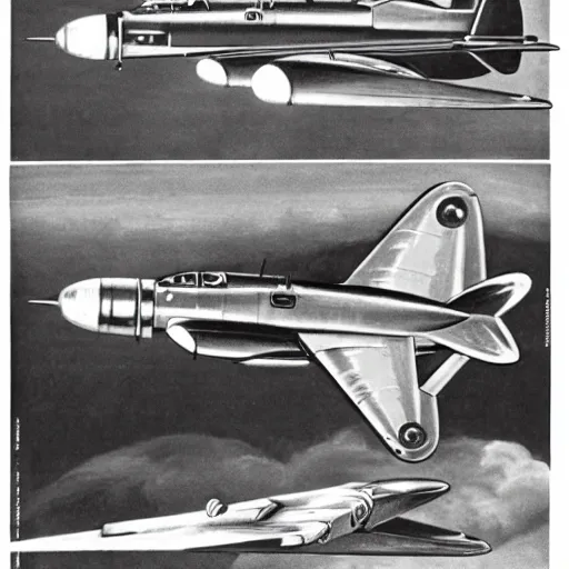 Prompt: A 1940s fighter plane upgraded with rocket engines and lasers, intricate, highly detailed, concept art, smooth, sharp focus