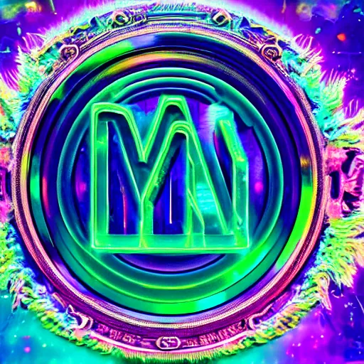 Image similar to a and w vaporwave logo, colorful, digital art, cosmic, 3 d high definition, trending on art station, photorealistic, high resolution, 8 k, octane, hyper detailed, insane details, intricate, elite, ornate, elegant trend, highly detailed and intricate, sharp focus, photography, unreal engine