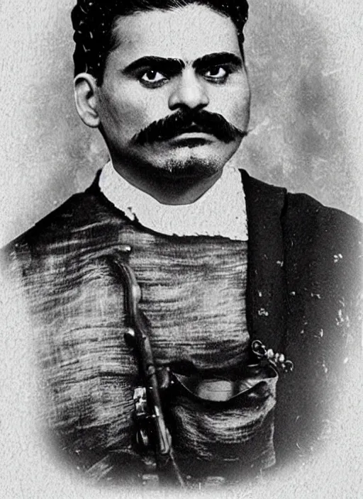 Image similar to Emiliano zapata in Frida Kahlo style