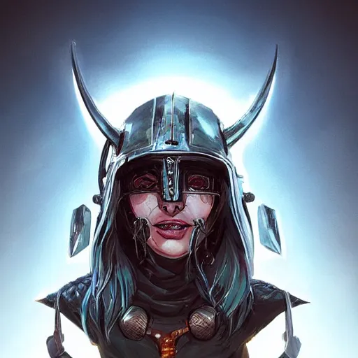 Image similar to cyberpunk viking helmet mask warrior goddess robot ninja fantasy, art gta 5 cover, official fanart behance hd artstation by jesper ejsing, by rhads, makoto shinkai and lois van baarle, ilya kuvshinov, ossdraws