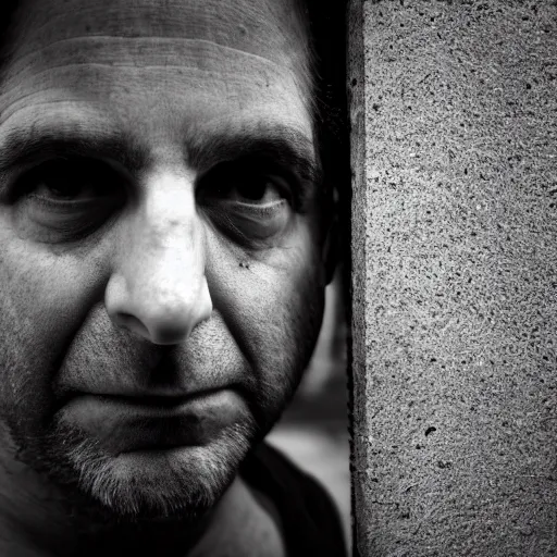 Prompt: Kevin Mitnick as a homeless man, sad, tragic, modelsociety, radiant skin, huge anime eyes, RTX on, perfect face, directed gaze, intricate, Sony a7R IV, symmetric balance, polarizing filter, Photolab, Lightroom, 4K, Dolby Vision, Photography Award