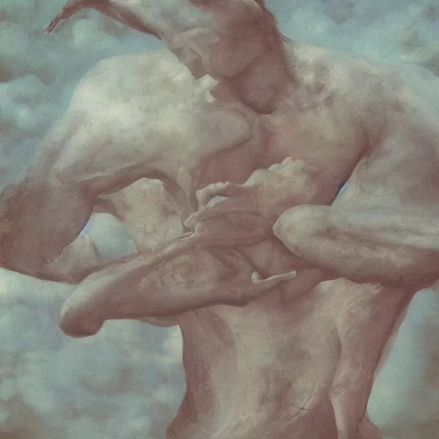 Image similar to Boreas by Zdzisław Beksiński, oil on canvas