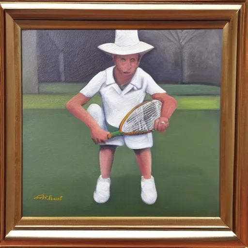 Image similar to To katter spiller bordtennis foran en orange baggrund, oil painting