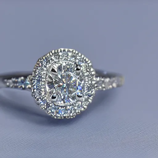 Prompt: gorgeous diamond ring, closeup photo, studio lighting