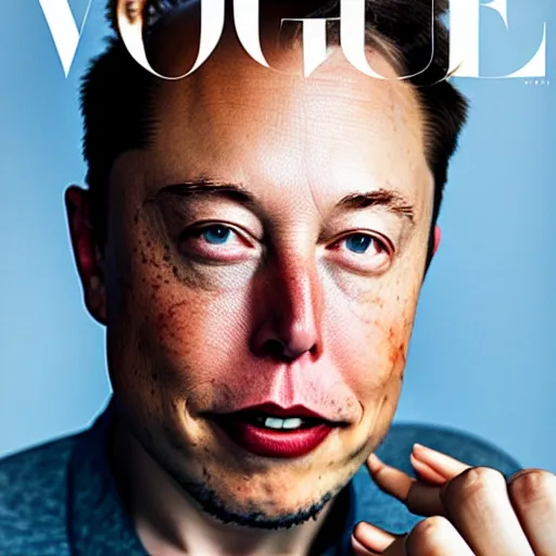 Image similar to a portrait of elon musk as an astronaut in mars, vogue magazine cover, highly detailed