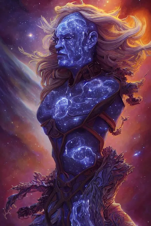 Prompt: beautiful oil painting with high detail of a wise Space ent((((((bliss)))))) made of stars and plasma, hybrid from dungeons and dragons and art direction by James Cameron ;by artgerm; wayne reynolds art station; cinematic quality character render; low angle; ultra high quality model; production quality cinema model