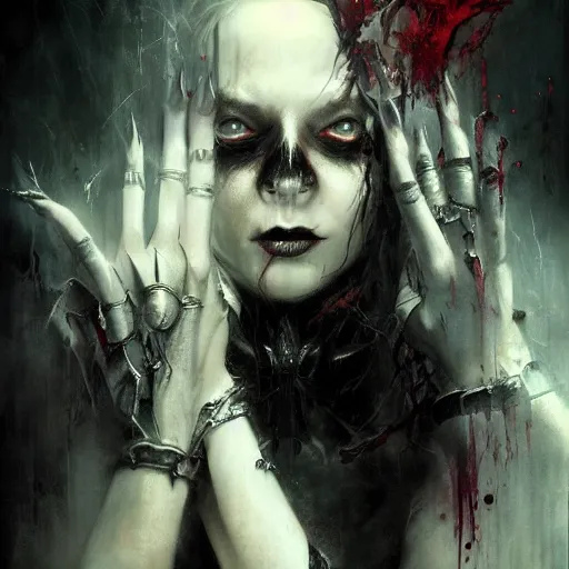 Image similar to gothic horror by raymond swanland, highly detailed, dark tones