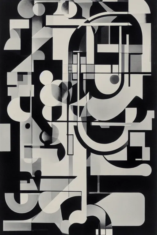 Prompt: an abstract typographic composition by László Moholy-Nagy