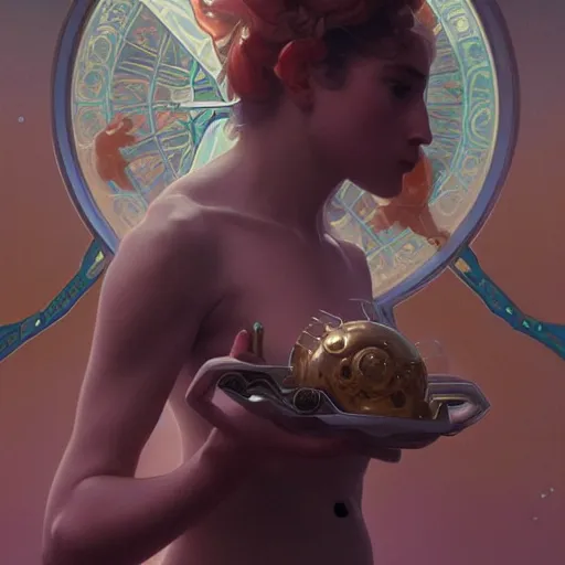 Image similar to space pudding, intricate, elegant, highly detailed, digital painting, artstation, concept art, smooth, sharp focus, illustration, art by artgerm and greg rutkowski and alphonse mucha and william - adolphe bouguereau