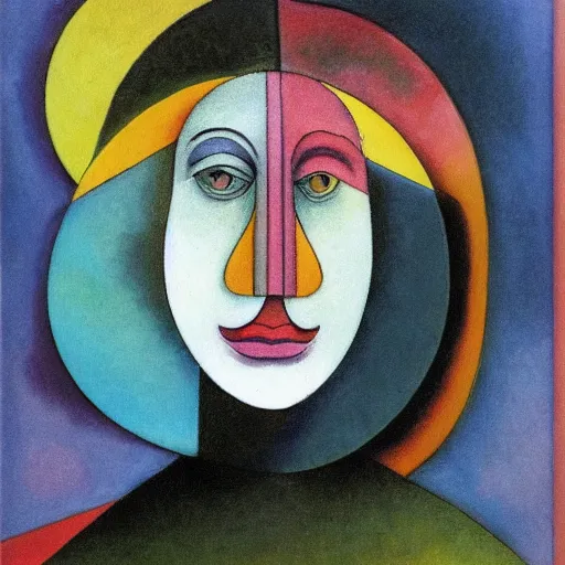 Image similar to 3d face by Kandinsky