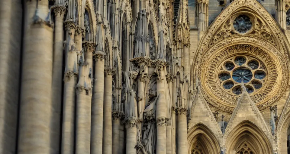 Prompt: 4 k hd, high detail photograph, shot with sigma f / 4. 2, 2 5 0 mm sharp lens, shallow depth of field, subject = notre - dame de paris, consistent, high detailed light refraction, high level texture render