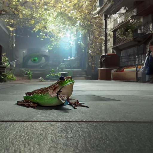 Prompt: unreal engine 8 demo The Frog 8k insane ray tracing