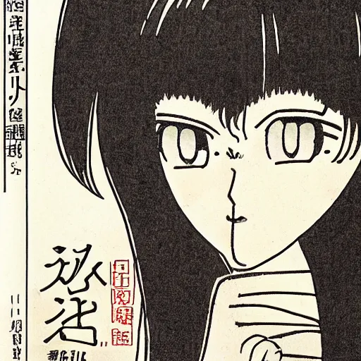 Image similar to young girl by osamu tezuka, detailed, manga, illustration