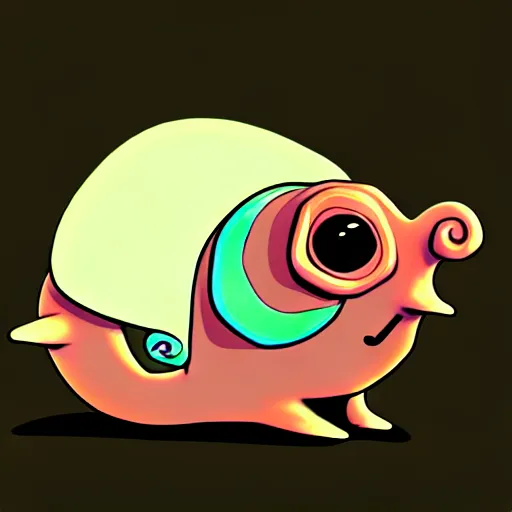 Image similar to cartoon snail, trending on artstation