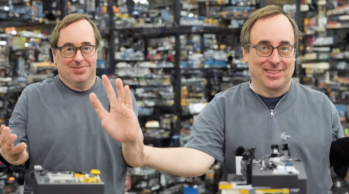 Image similar to one vinil scale figure of Linus Torvalds, photo product