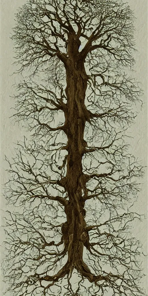 Image similar to a detailed portrait of the ancient tree of power