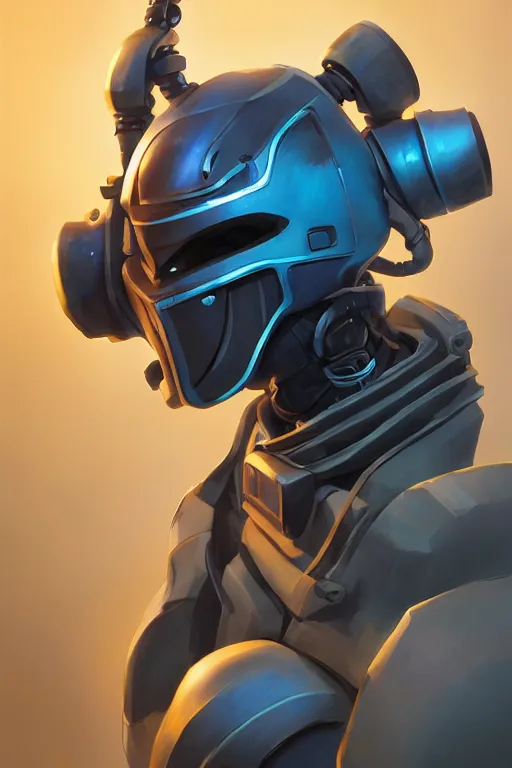 Image similar to epic mask helmet robot ninja portrait stylized as fornite style game design fanart by concept artist gervasio canda, behance hd by jesper ejsing, by rhads, makoto shinkai and lois van baarle, ilya kuvshinov, rossdraws global illumination radiating a glowing aura global illumination ray tracing hdr render in unreal engine 5