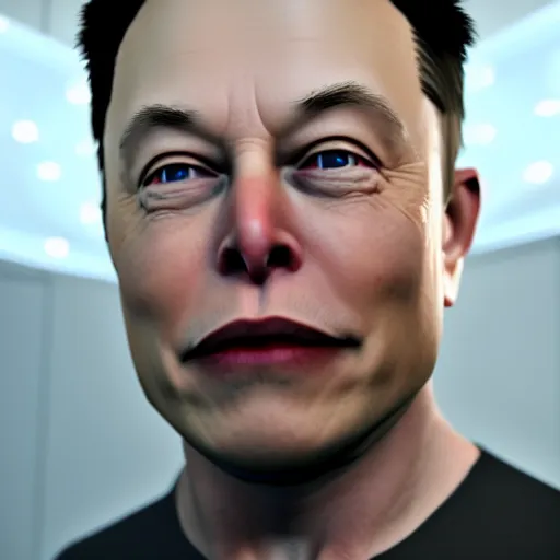 Image similar to Elon Musk with tusks coming out of his cheeks, 8k ultra realistic, award winning, unreal engine 5, masterpiece