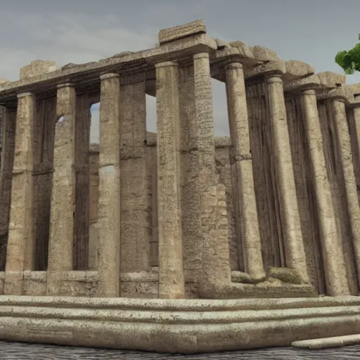 Image similar to ancient Roman structure, photorealistic