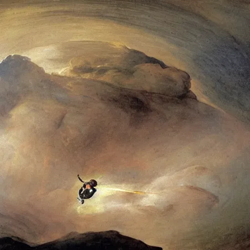 Prompt: elon musk losing everything, a fresco by francisco goya