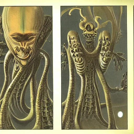 Image similar to aliens from the second edition of barlowe's guide to extraterrestrials