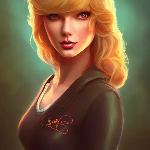 Image similar to a portrait of a beautiful april o'neil and taylor swift, art by lois van baarle and loish and ross tran and rossdraws and sam yang and samdoesarts and artgerm and saruei, digital art, highly detailed, intricate, sharp focus, trending on artstation hq, deviantart, unreal engine 5, 4 k uhd image