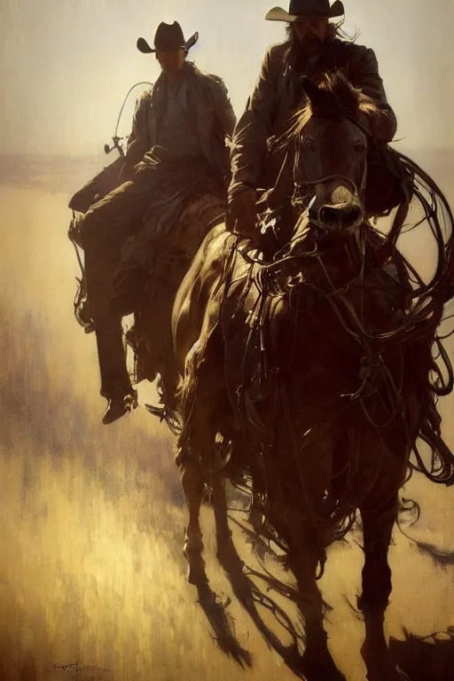 Image similar to hyperrealist portrait of a cowboy driving a stage coach by jeremy mann and alphonse mucha, fantasy art, photo realistic, dynamic lighting, artstation, poster, volumetric lighting, very detailed faces, 4 k, award winning