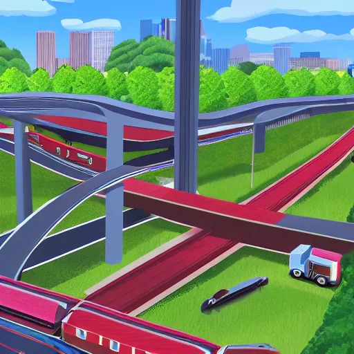 Image similar to realistic graphic of transport tycoon,