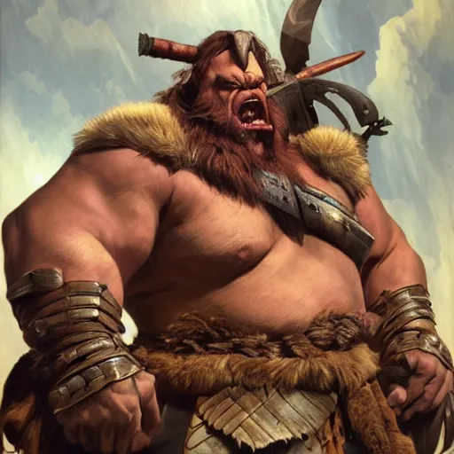 Image similar to upper body portrait of a heavily armoured hulking herculean chiseled john candy as a fantasy barbarian pirate orc ork, sunrays, cinematic lighting, photorealistic, octane render, 8 k, depth of field, 3 d, art by artgerm and greg rutkowski and alphonse mucha and uang guangjian and gil elvgren and sachin ten