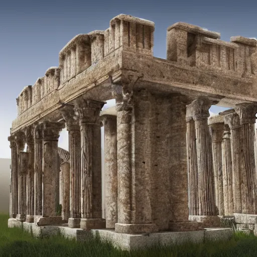 Image similar to ancient Roman structure, photorealistic