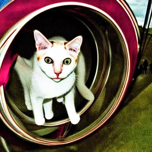 Image similar to !!!! cat!!!!, ( ferris wheel ), feline, award winning photo