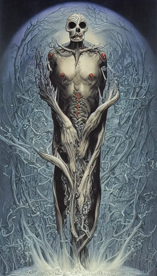 Image similar to The end of an organism, by Gerald Brom,