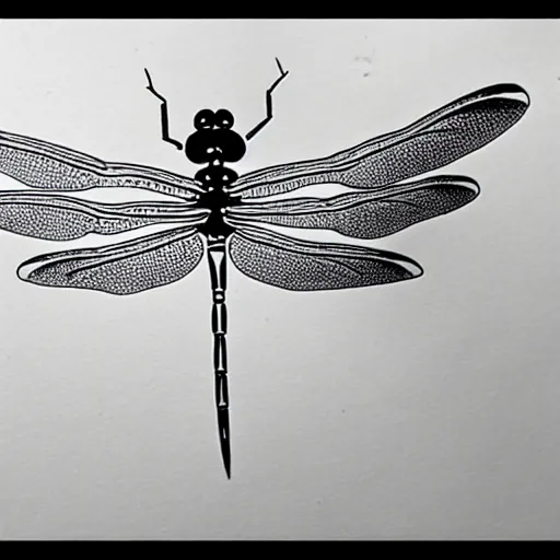 Image similar to dragonfly, ink, xu wei