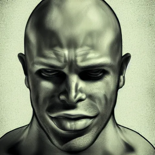 Prompt: Banana man realistic portrait digital art